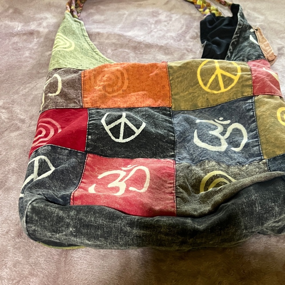 Multicolor Patchwork Boho Shoulder Bag - image 2